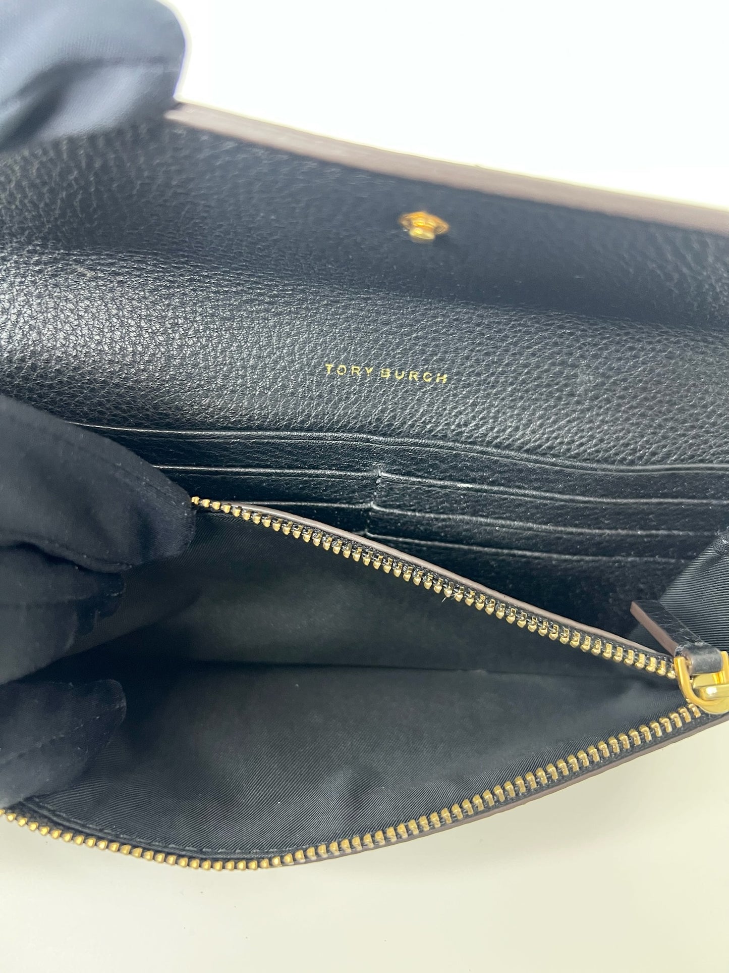 Tory Burch McGraw Black Leather Wallet