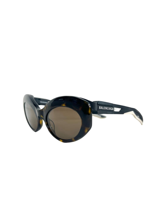 Balenciaga Extreme Sunglasses Women’s Havana Black/Brown Lenses 55mm