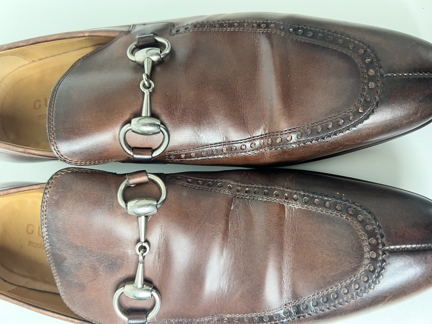 Gucci Horsebit Brown Leather Loafers, Size 6.5