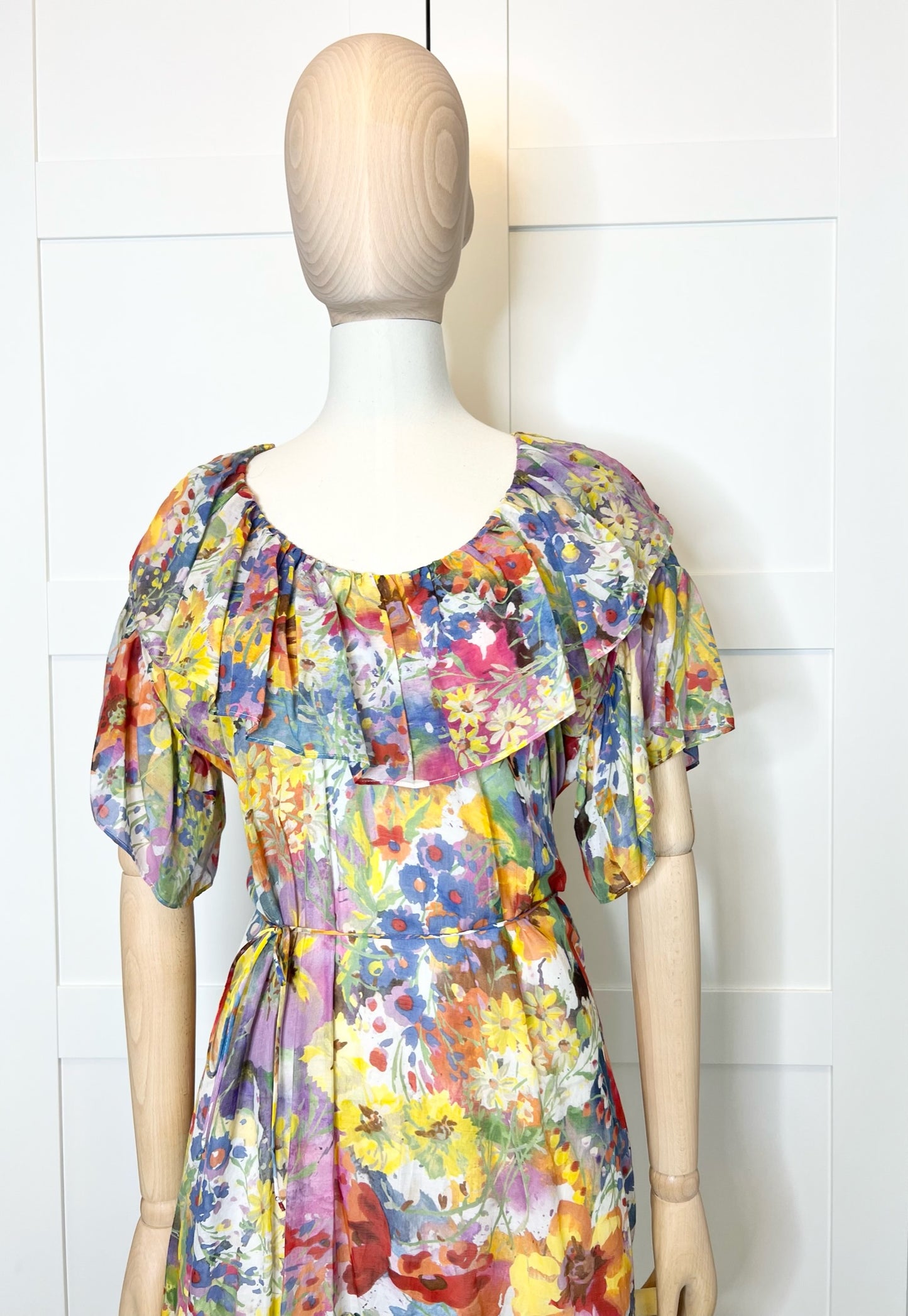 Stella McCartney Floral Seta Silk Dress, Size 38