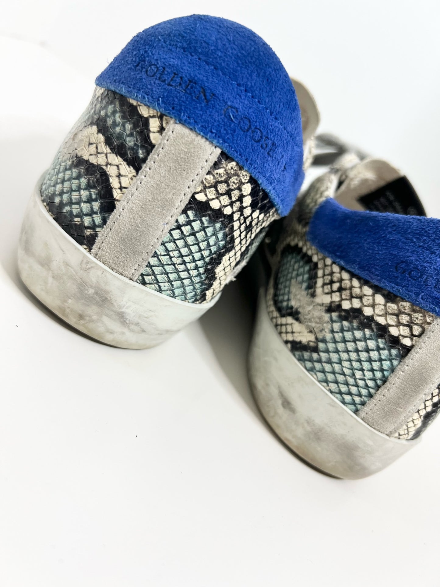 Golden Goose Superstar Snake Embossed Sneakers, Size 39