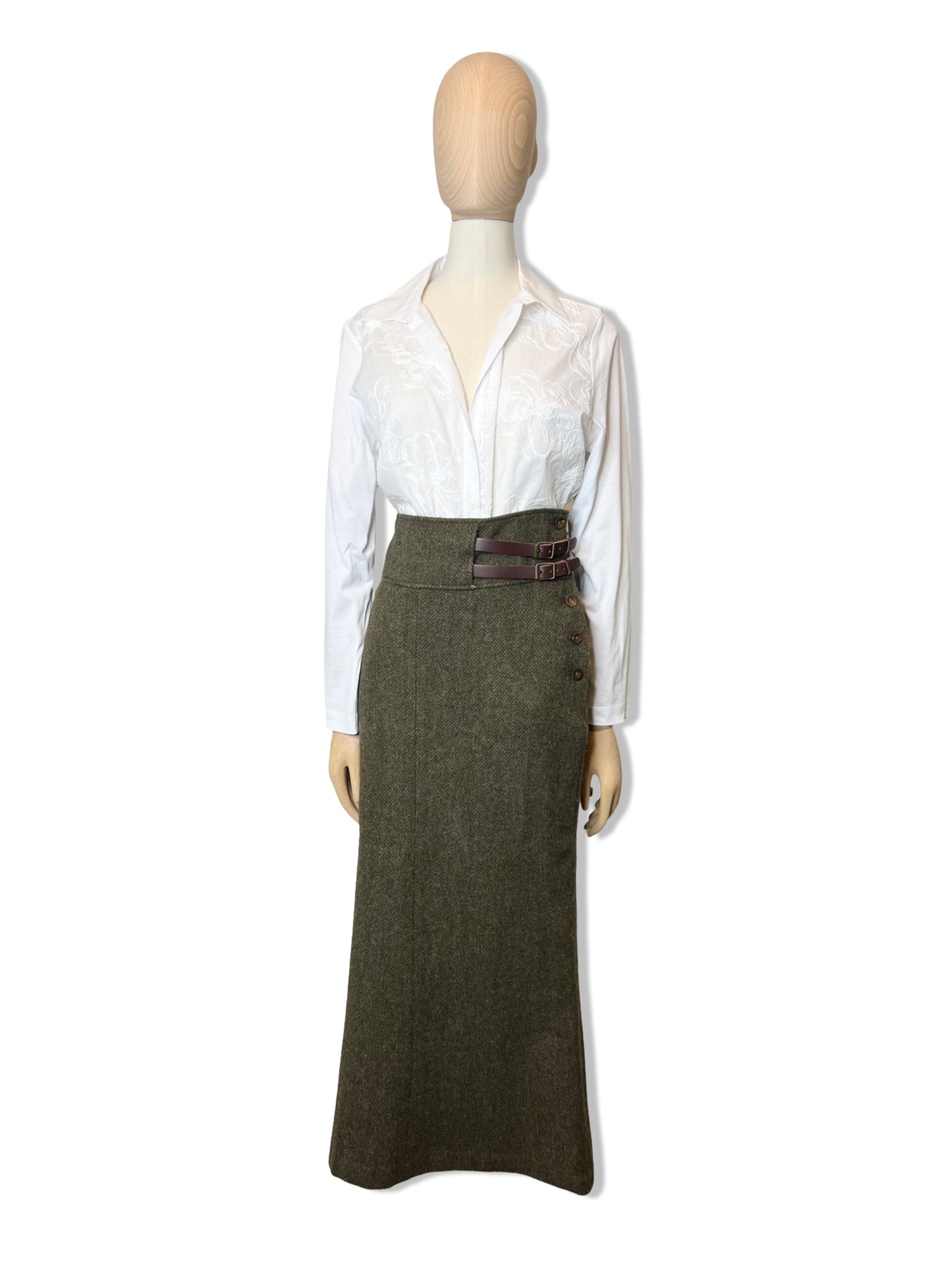 Ralph Lauren Wool Green Skirt, Size 10