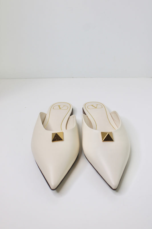 Valentino Garavani Rockstud Pointed Toe Mules, Size 37