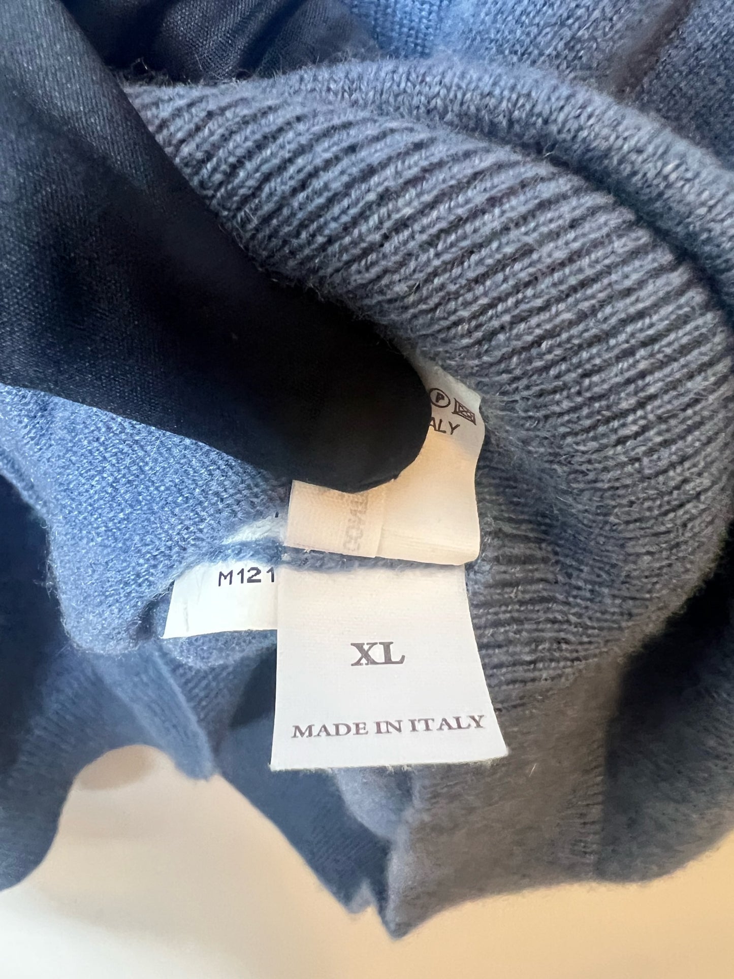 Brunello Cucinelli Blue Cashmere Sweater, Size XL