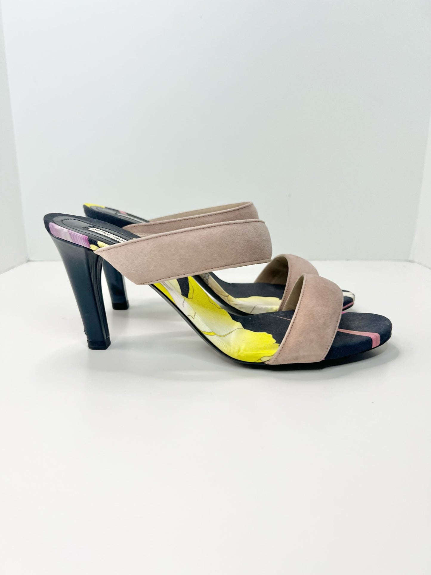 Dries Van Noten Suede Strap Sandals, Size 38