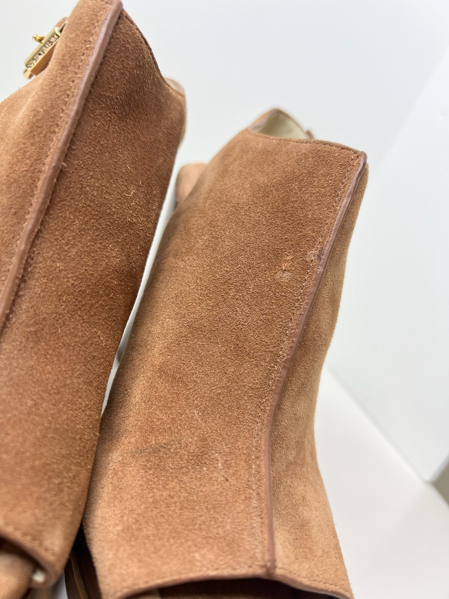 Michael Kors Flynn Brown Suede Slingbacks, Size 8.5