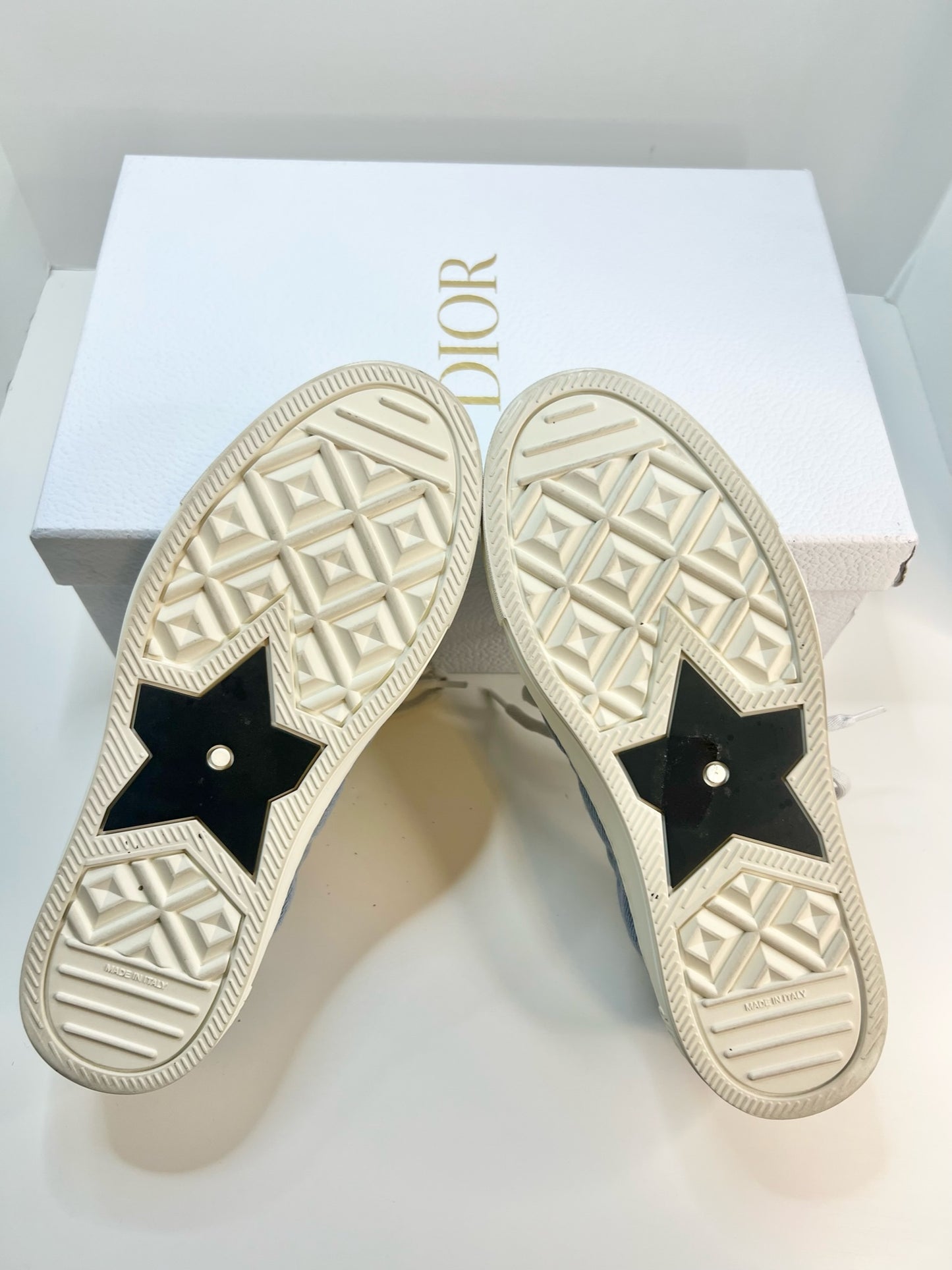 Christian Dior Denim Cannage Walk’N’Dior Sneaker, Size 37