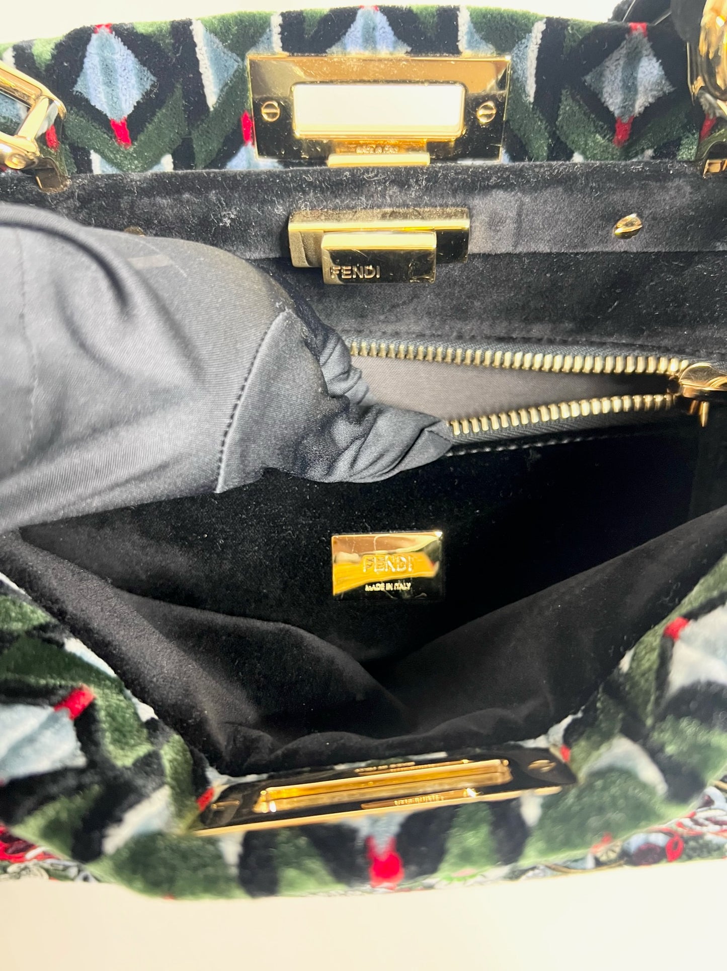 Fendi Velvet Peekaboo Medium Bag