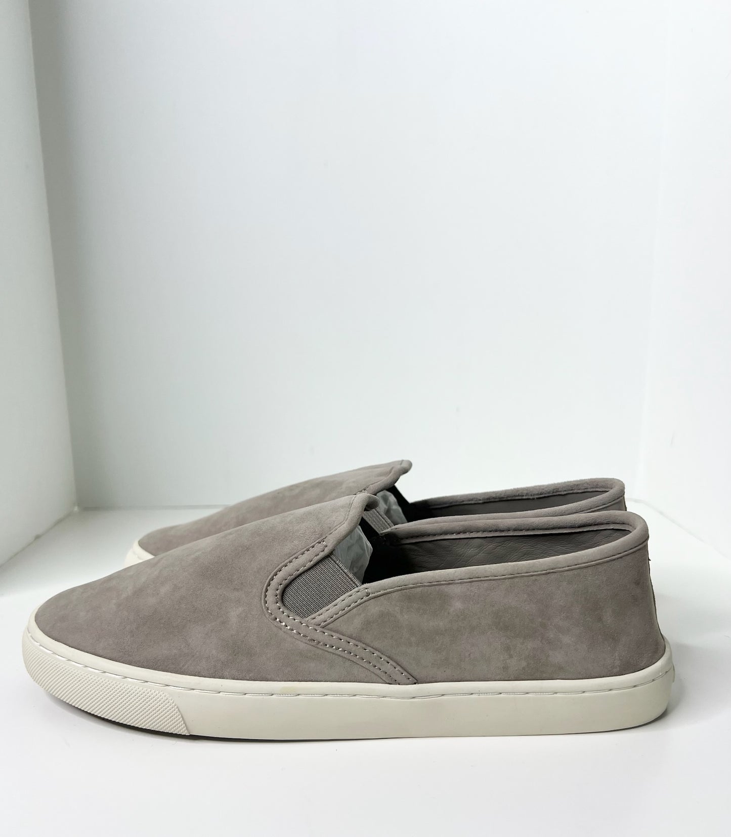 NWT! Tory Burch Max Slip-On Suede Gray Sneakers, Size 10