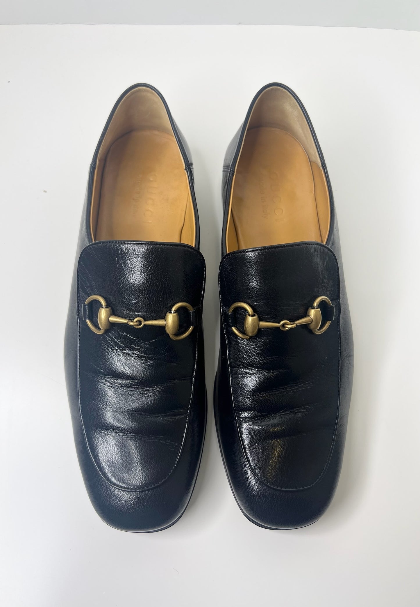 Gucci Goatskin Men's Horsebit Loafers, Size 8