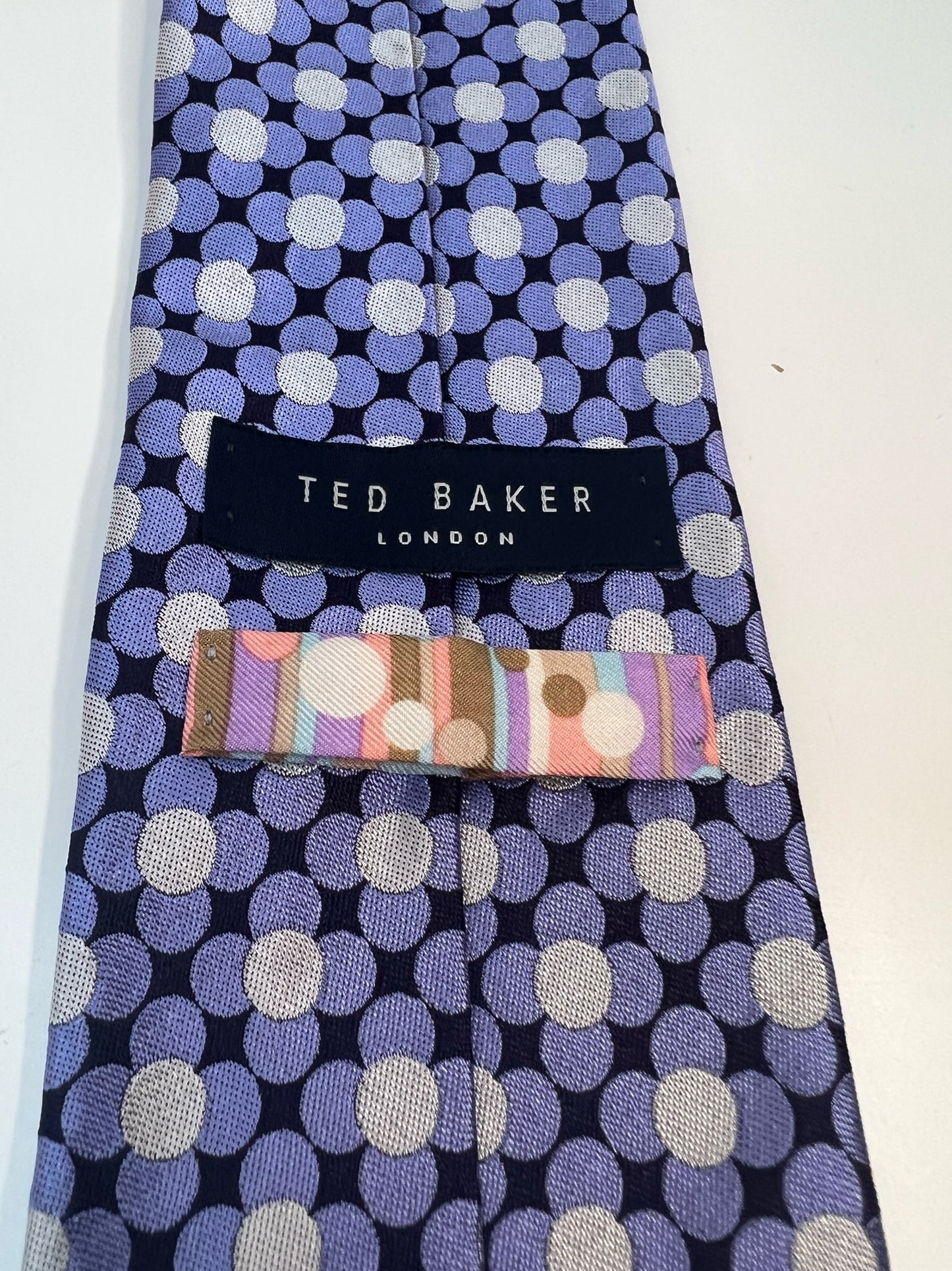 Ted Baker Blue Patterned Silk Tie