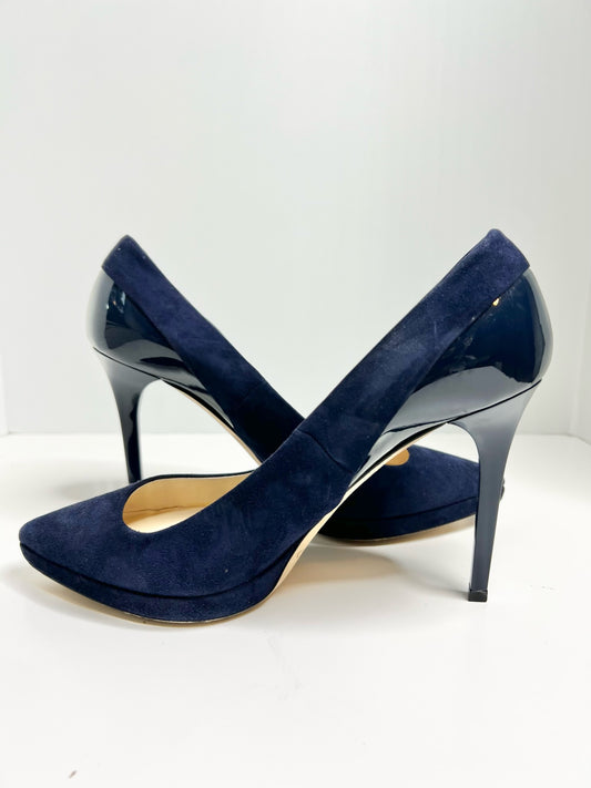 Jimmy Choo Navy Suede Pumps, Size 39