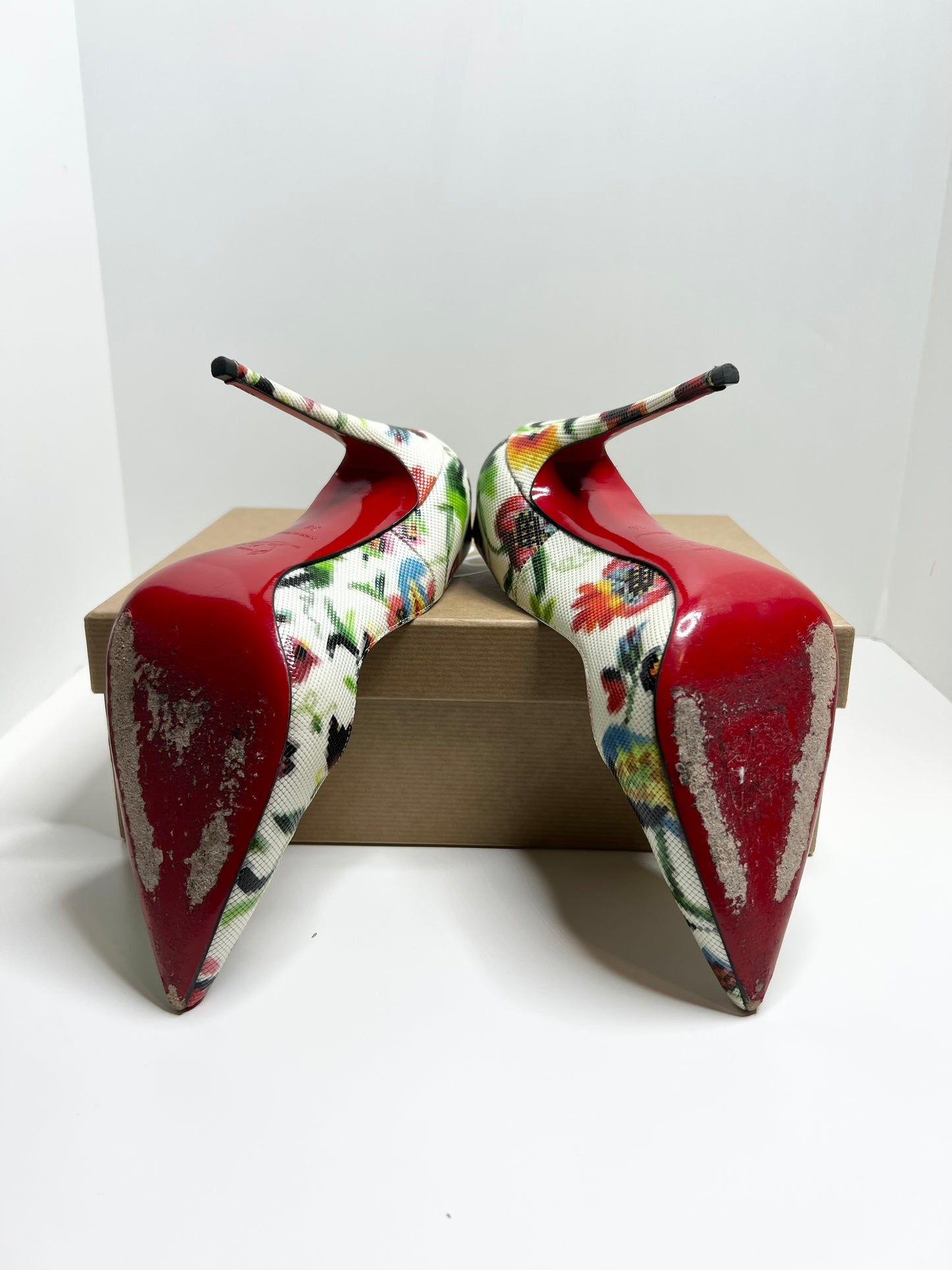 Christian Louboutin So Kate 120 Patent, Multi-color, Size 38