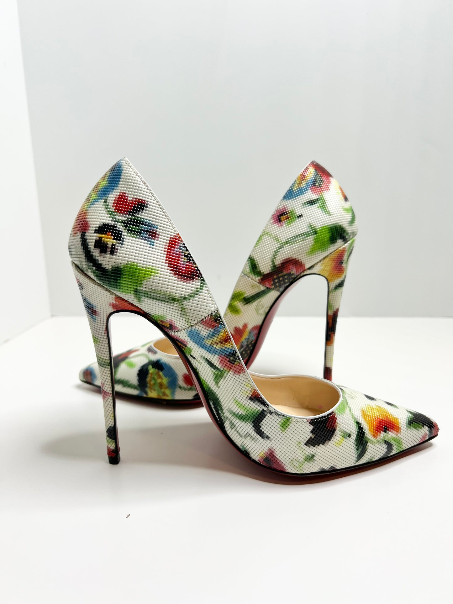 Christian Louboutin So Kate 120 Patent, Multi-color, Size 38