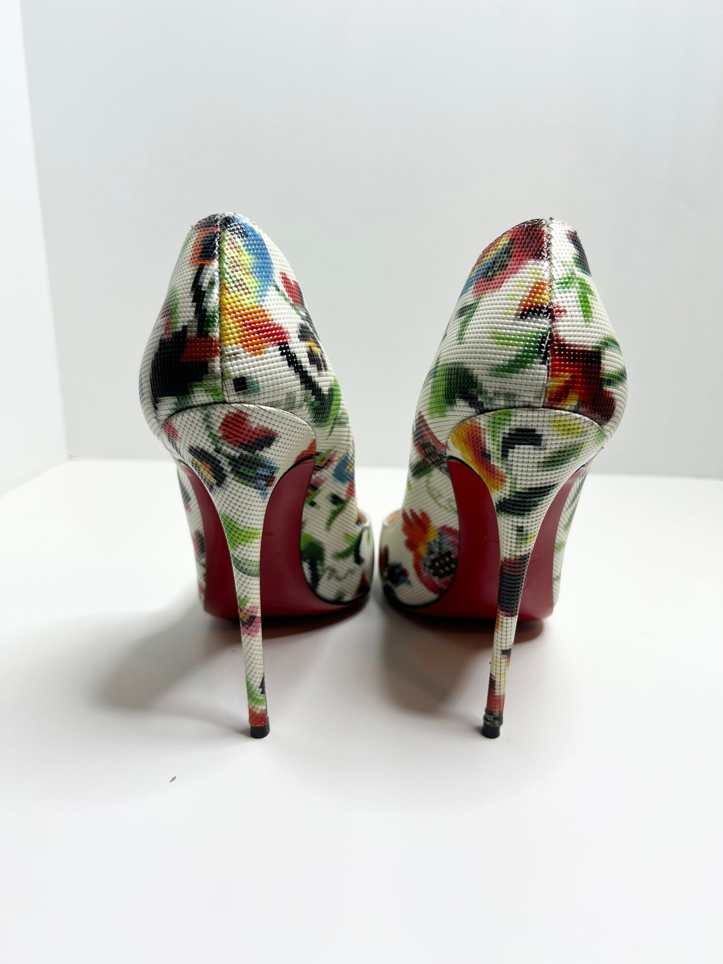 Christian Louboutin So Kate 120 Patent, Multi-color, Size 38