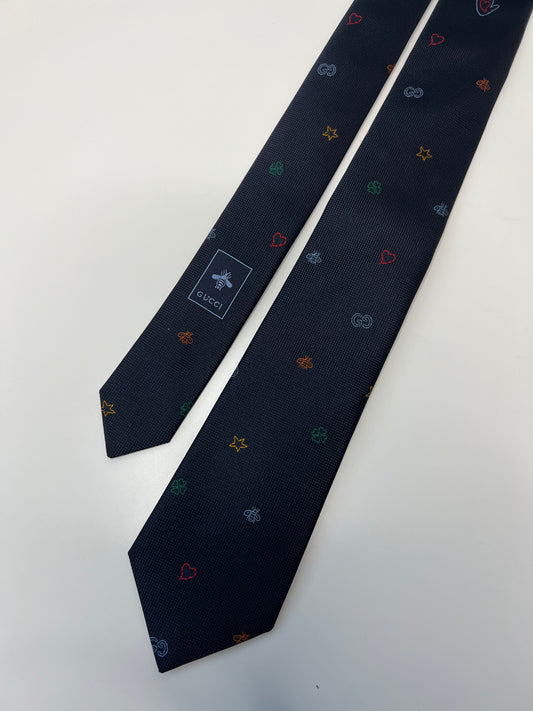 Gucci Navy Silk Tie