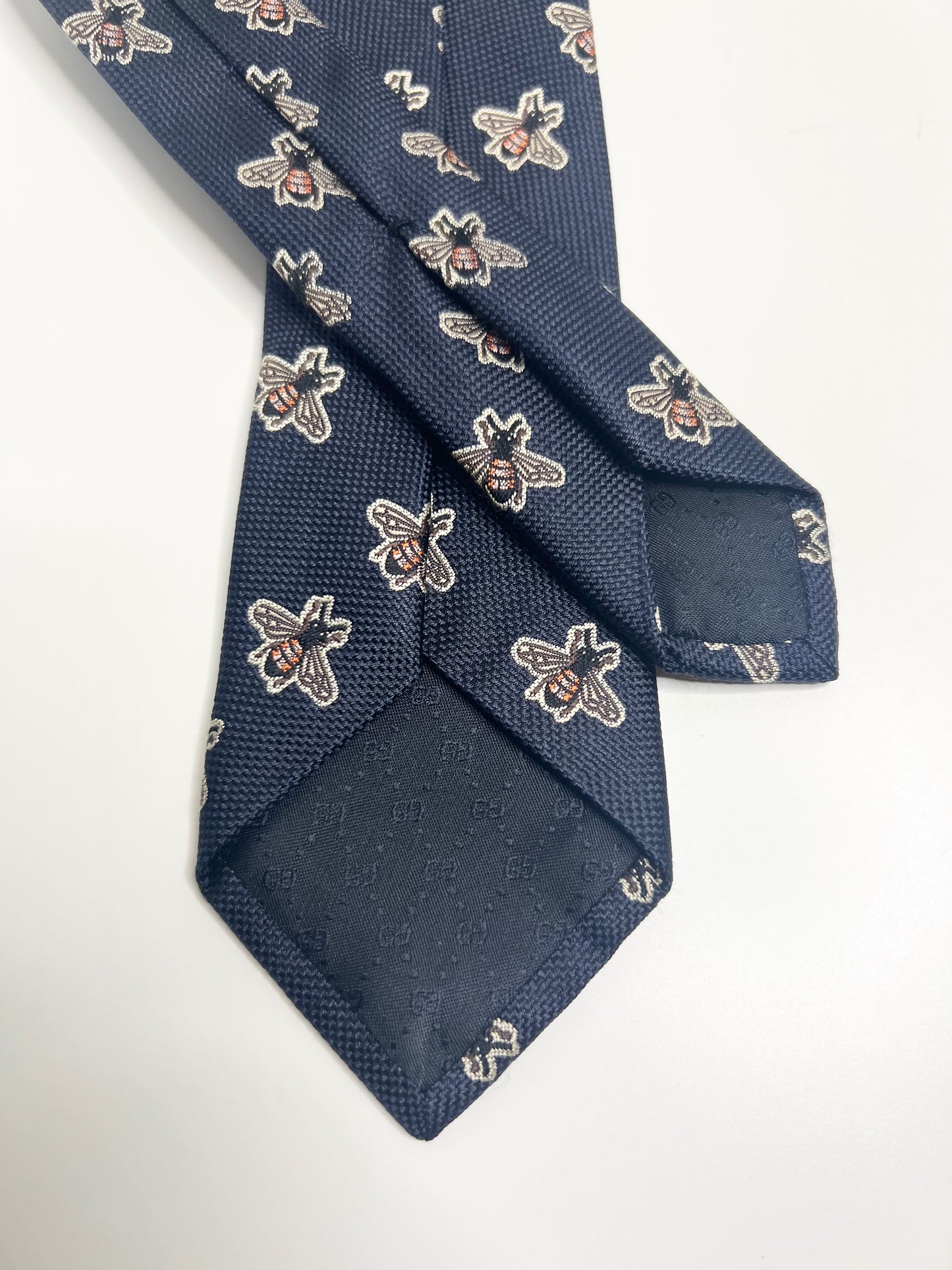 Gucci Insect Navy Silk Tie