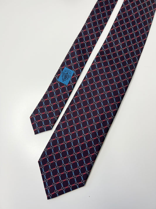 Gucci Burgundy GG Silk Tie