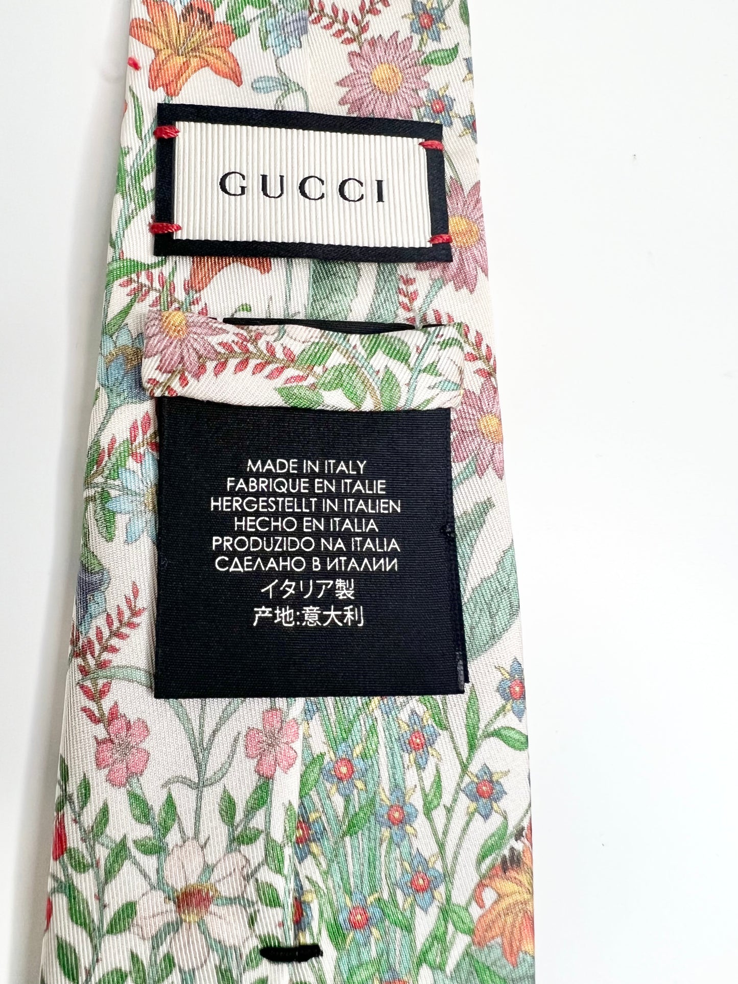 Gucci Pastel Floral Silk Tie