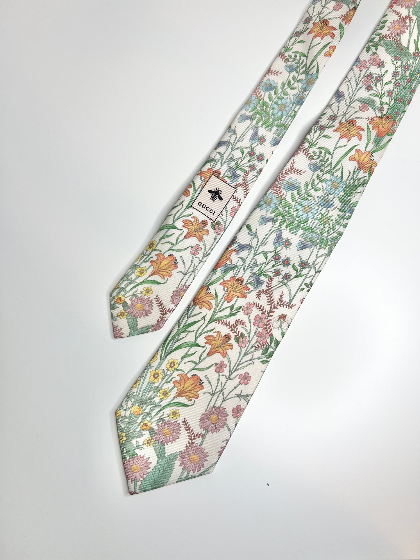 Gucci Pastel Floral Silk Tie