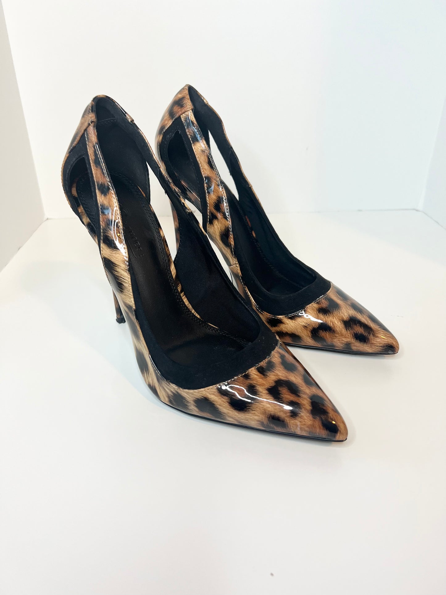 ASOS Patent Leather Cheetah Print Pumps Size 7