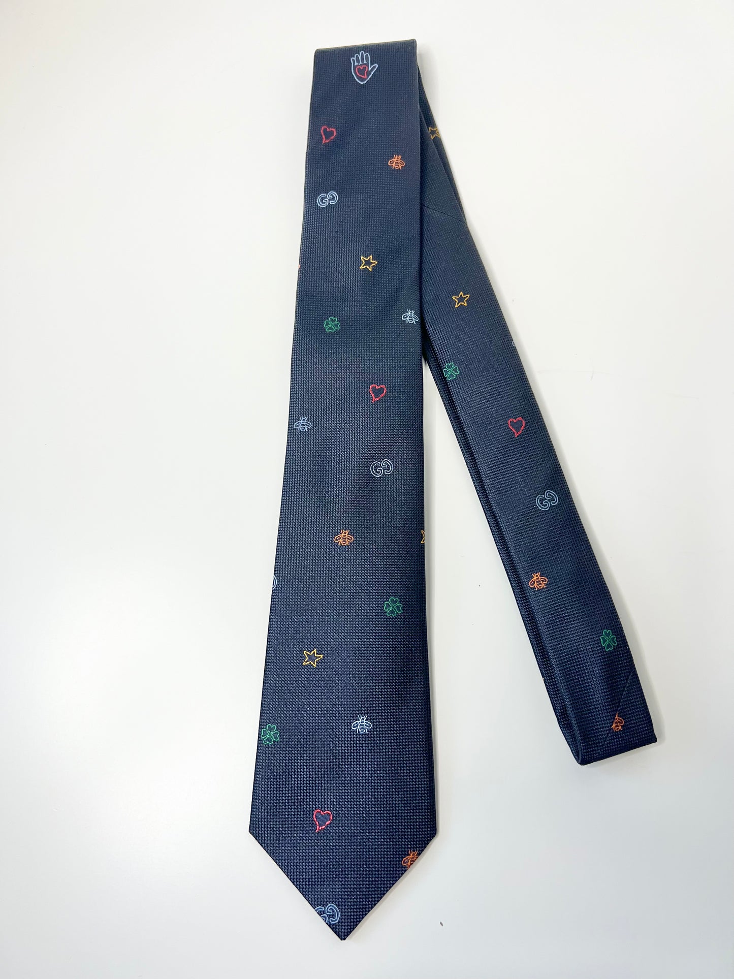 Gucci Navy Silk Tie