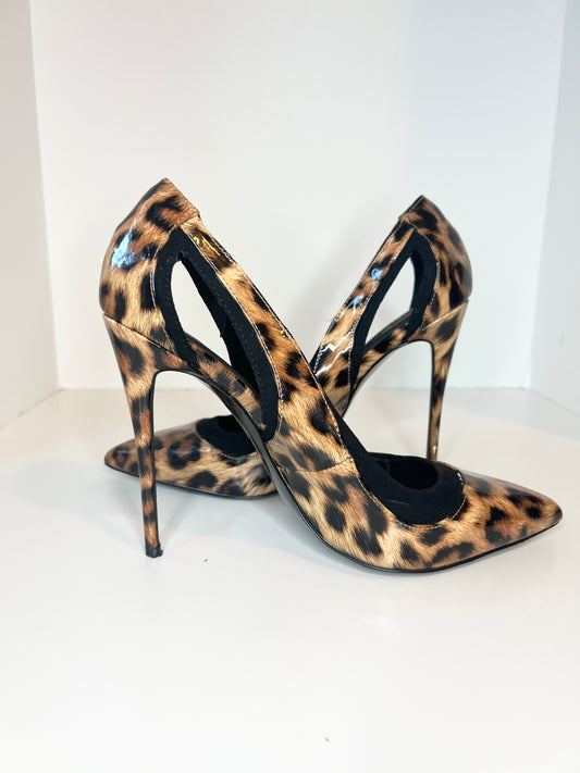 ASOS Patent Leather Cheetah Print Pumps Size 7