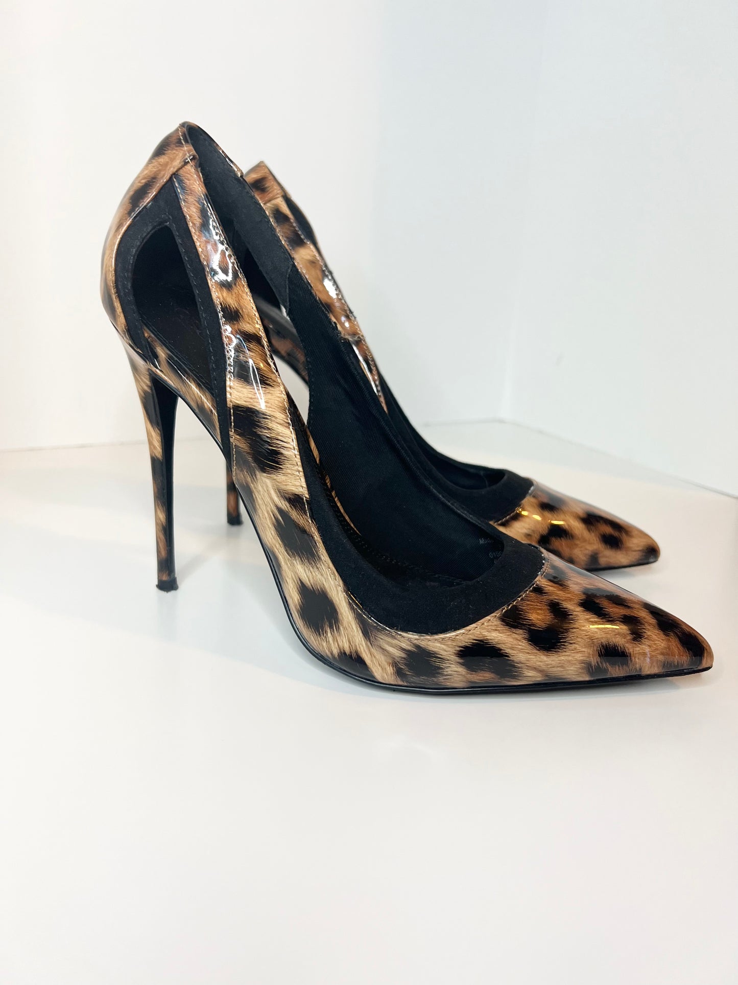 ASOS Patent Leather Cheetah Print Pumps Size 7