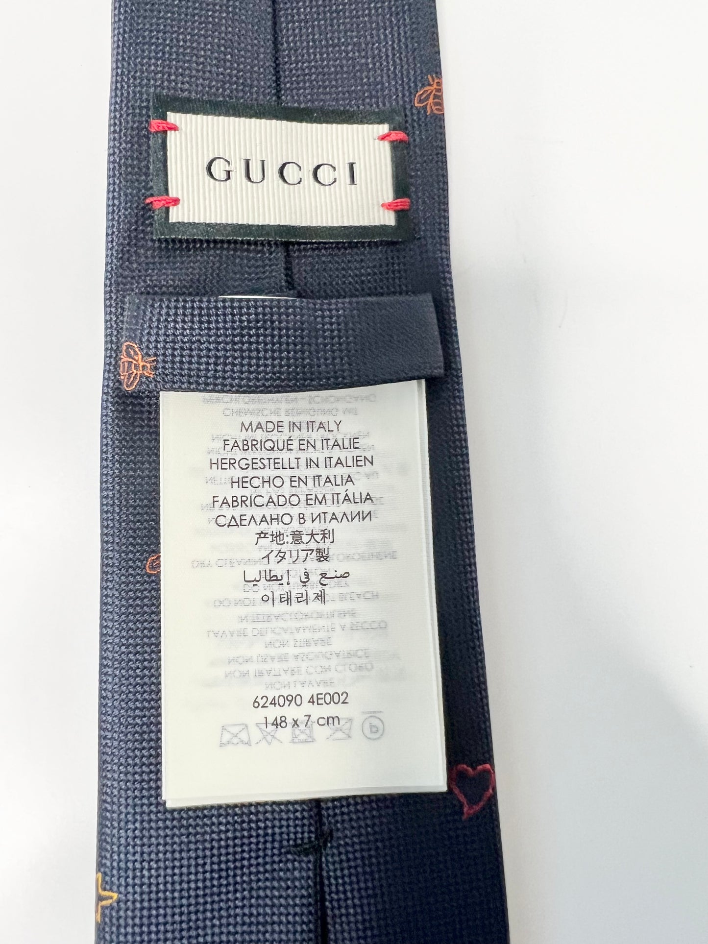 Gucci Navy Silk Tie