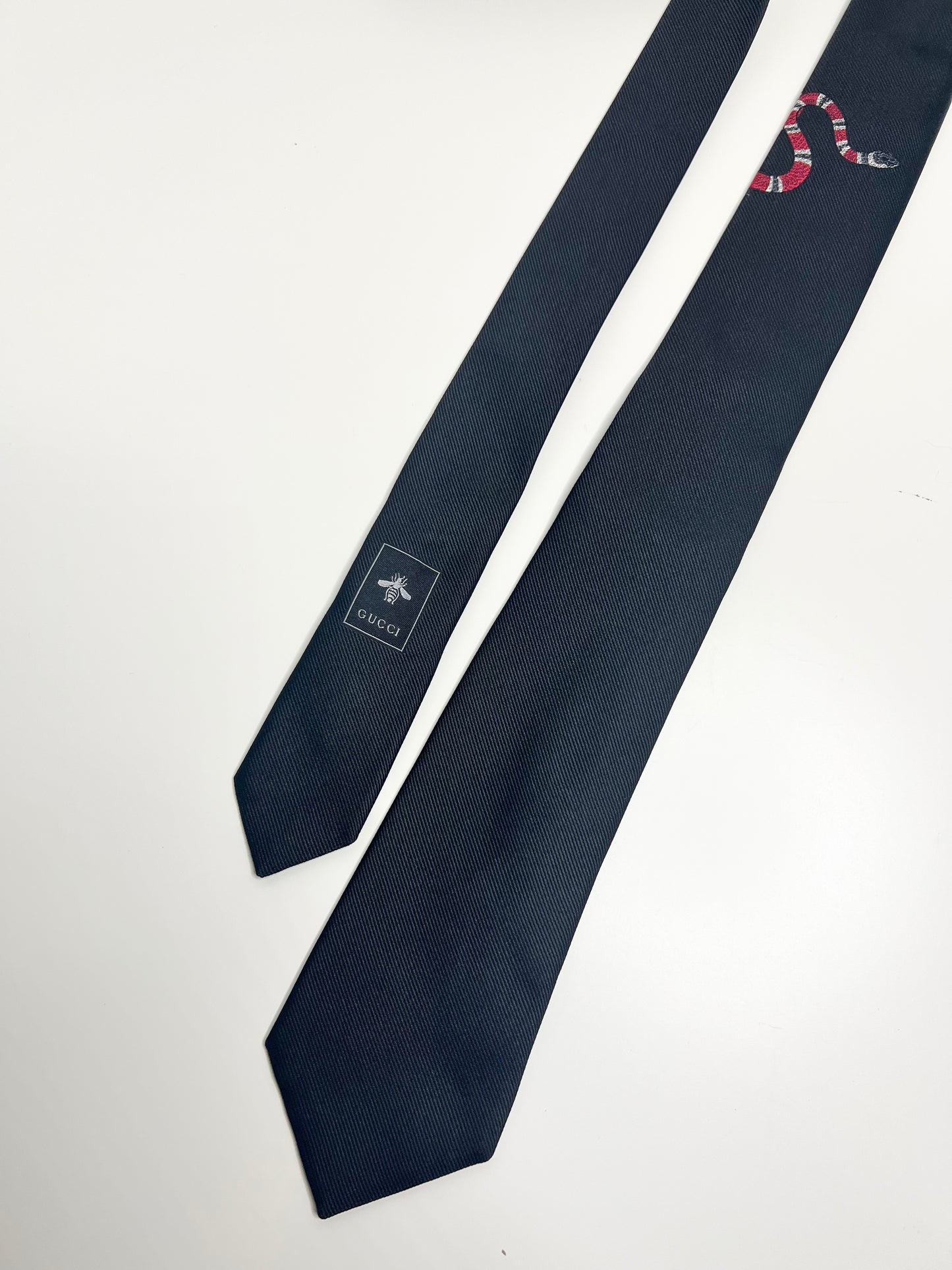 Gucci Black King Snake Tie