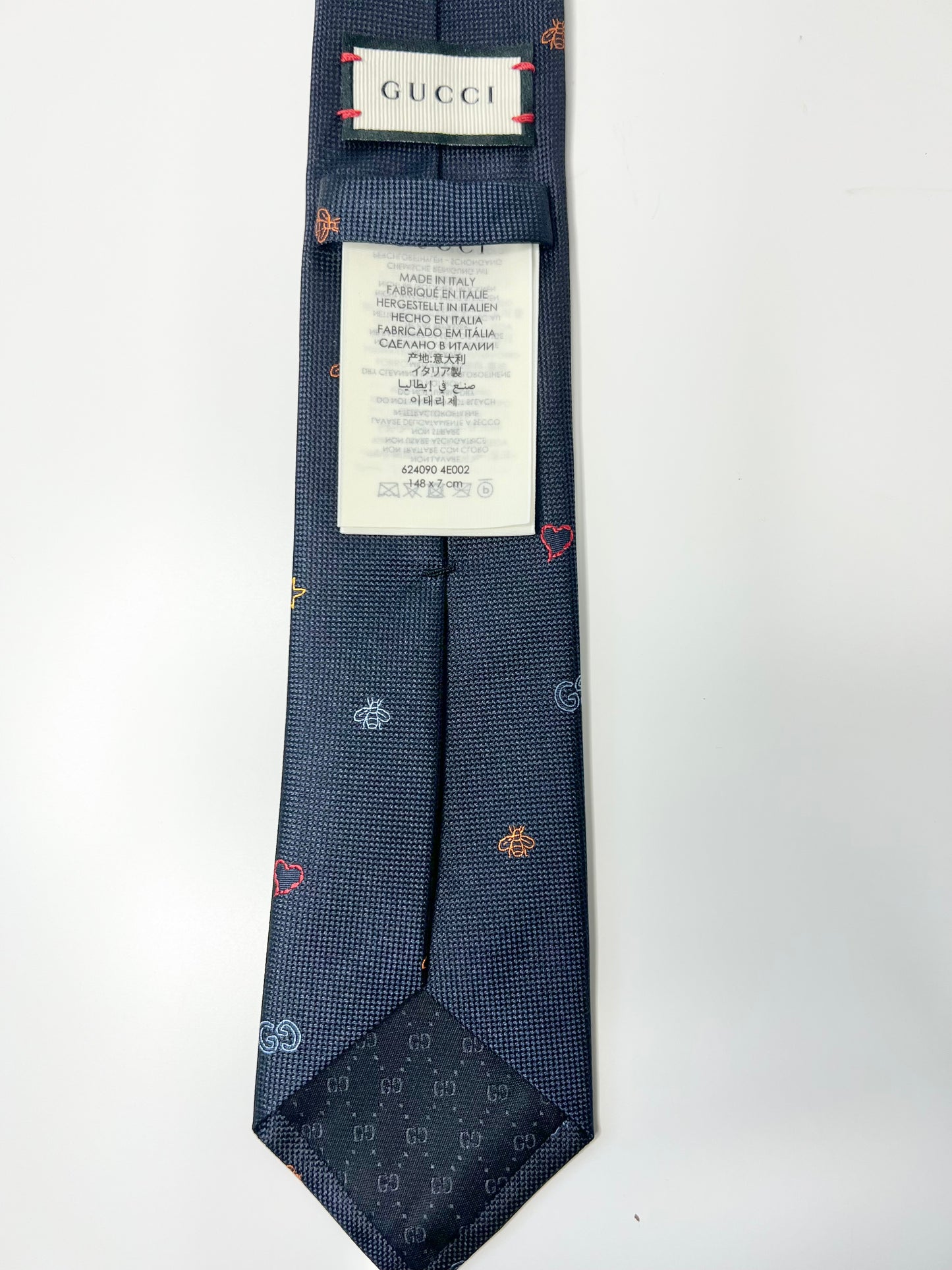 Gucci Navy Silk Tie