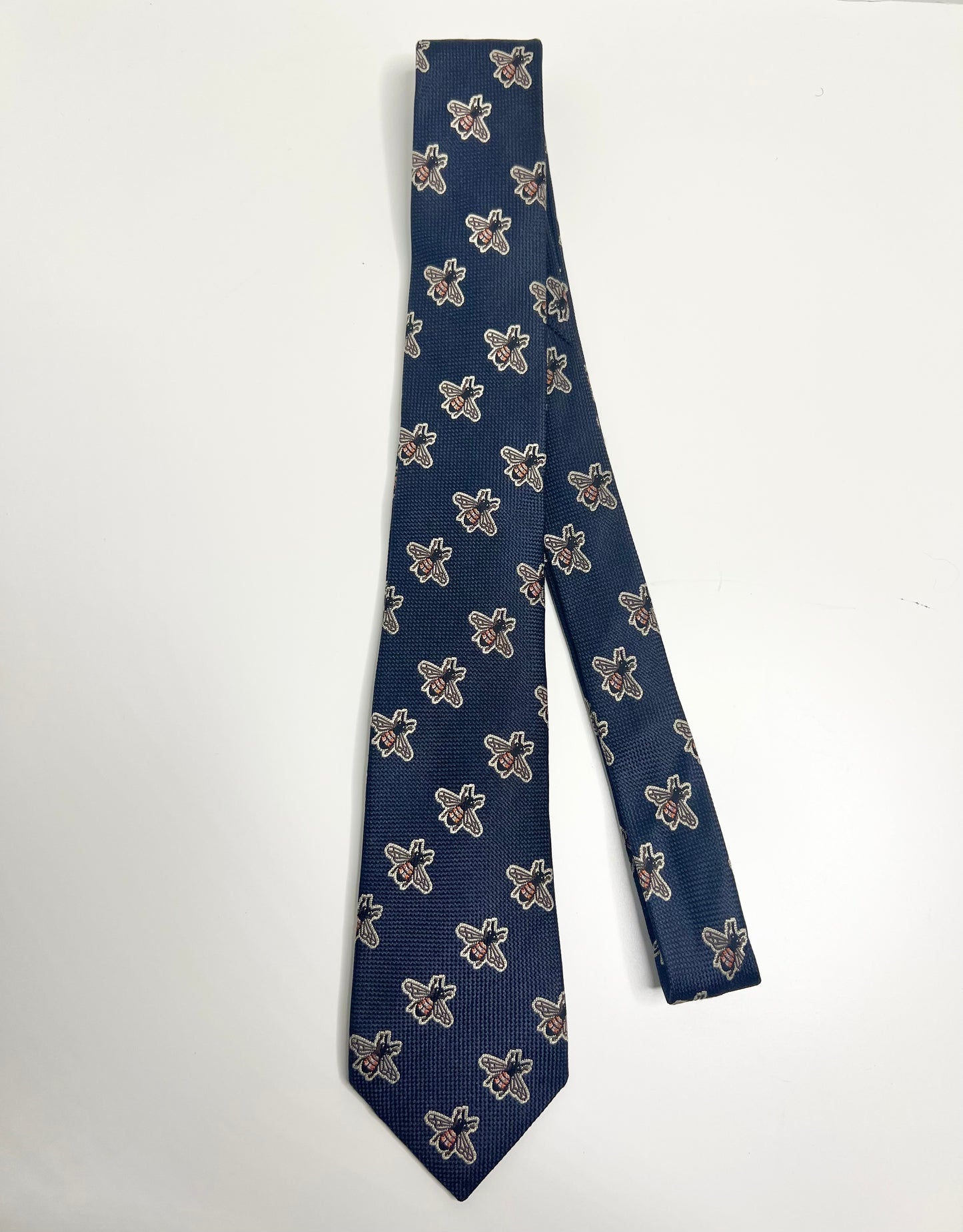 Gucci Insect Navy Silk Tie