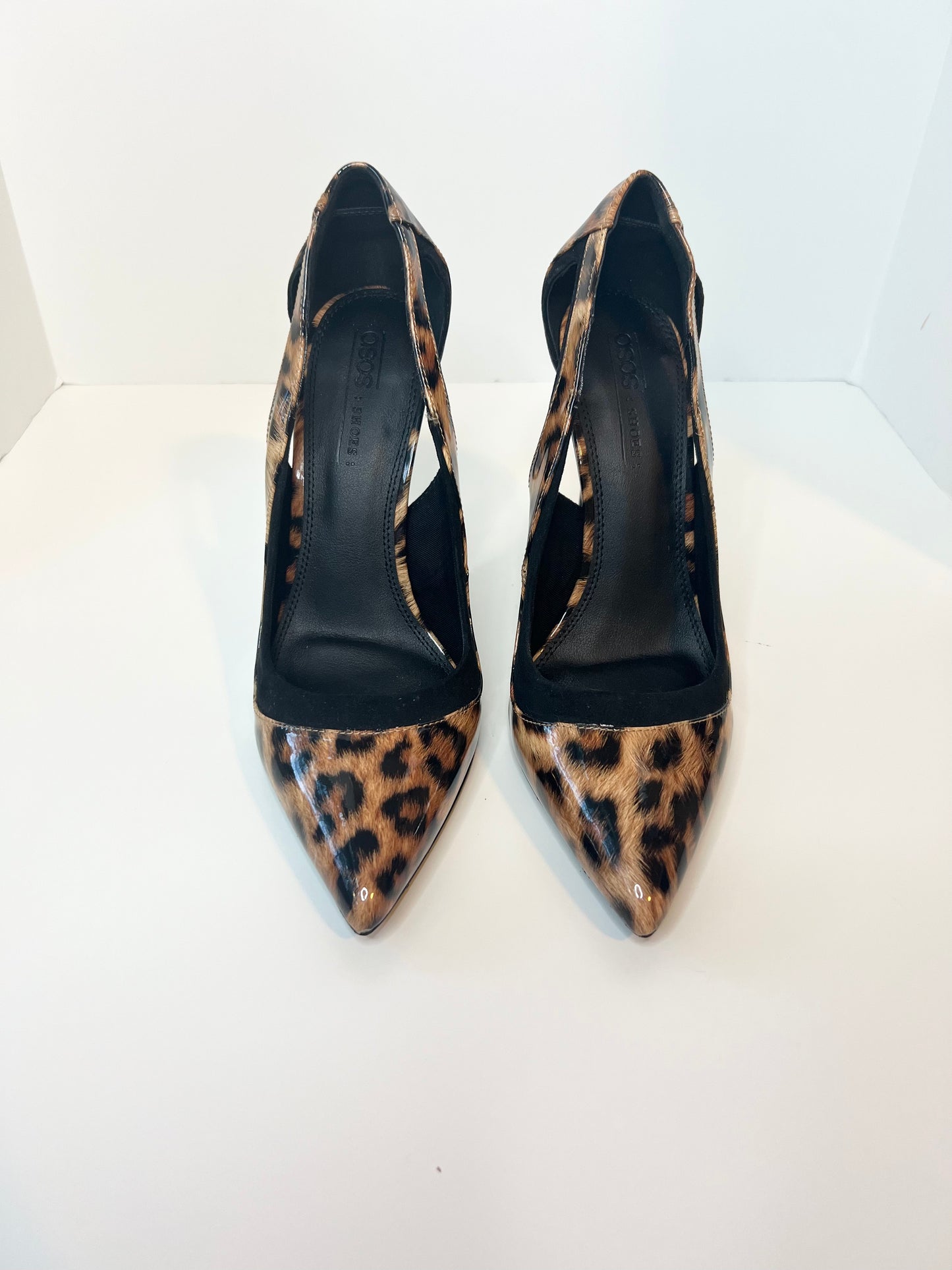 ASOS Patent Leather Cheetah Print Pumps Size 7