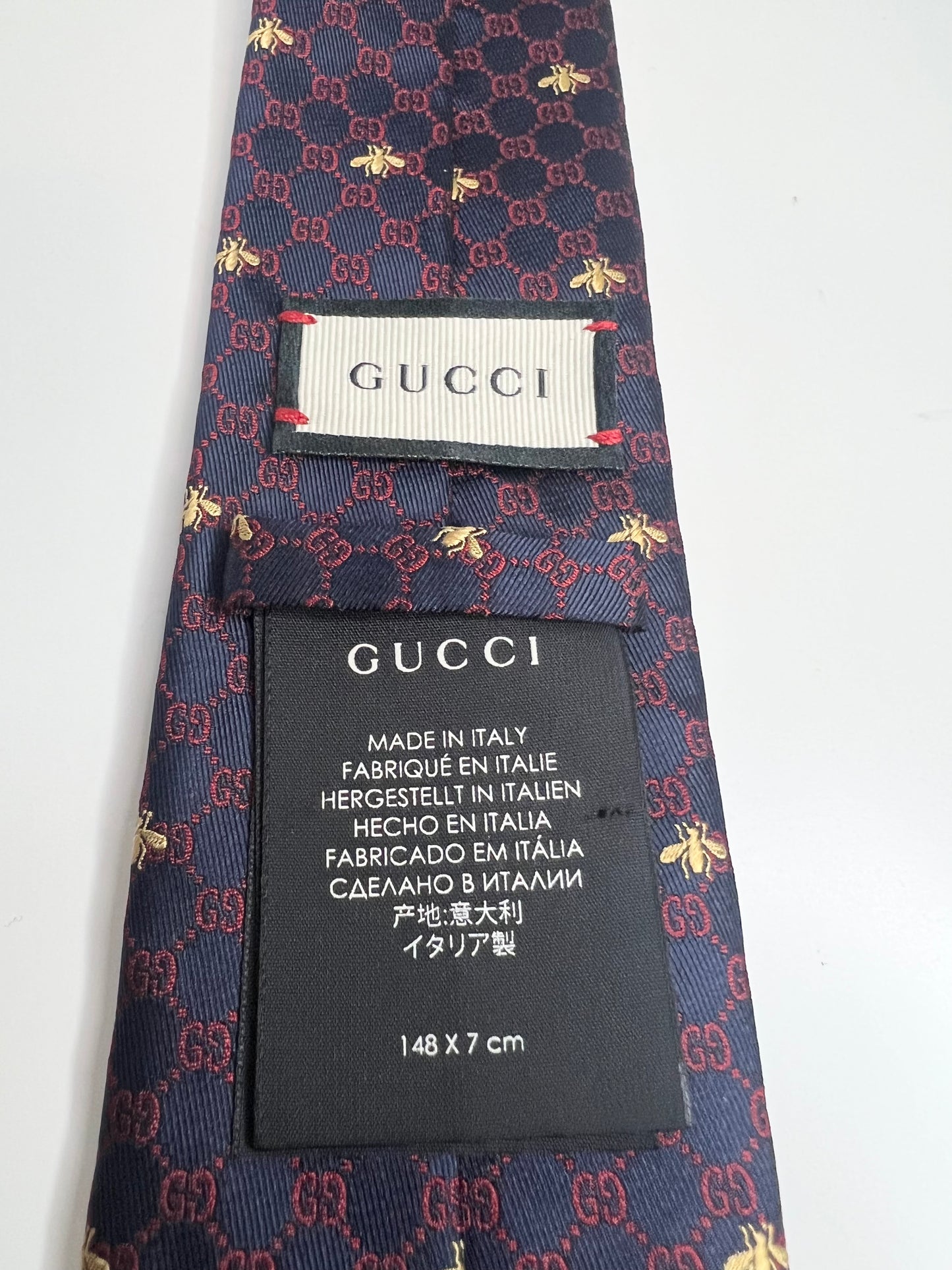 Gucci GG Bees Silk Tie