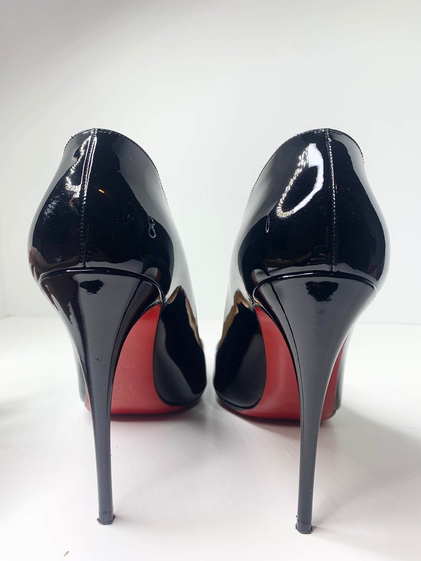 Christian Louboutin Pigalle Follies, Black Patent Size 40