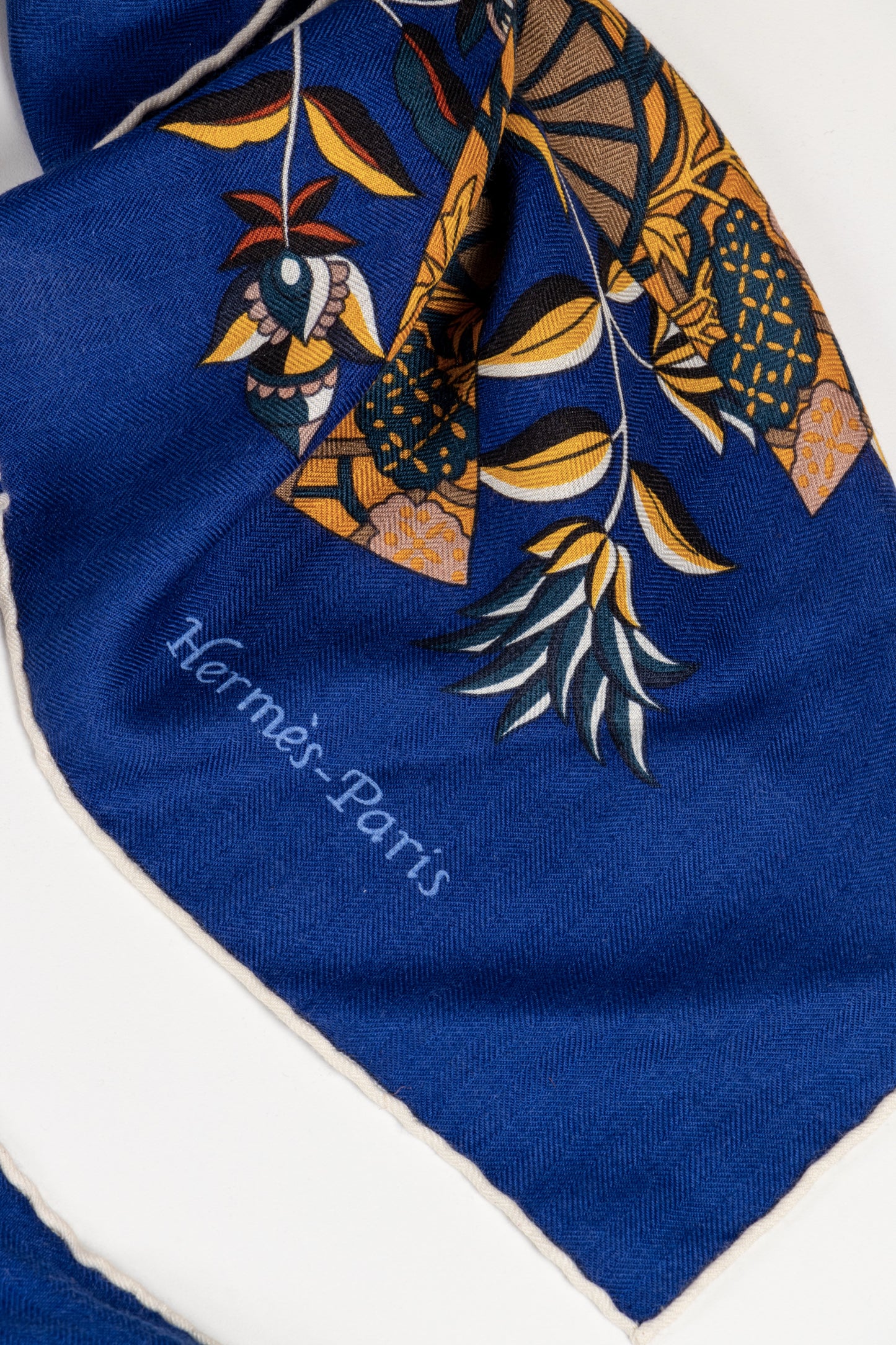 Hermes Blue Silk Scarf