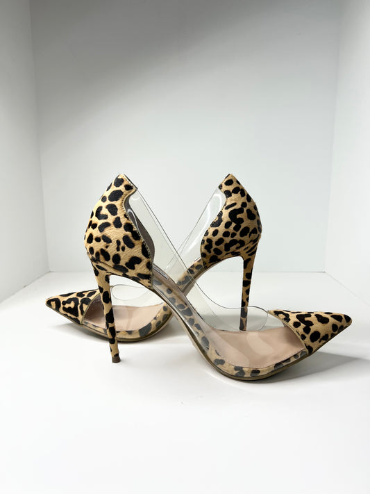 Steve Madden Clear Animal Print Pump Size 10