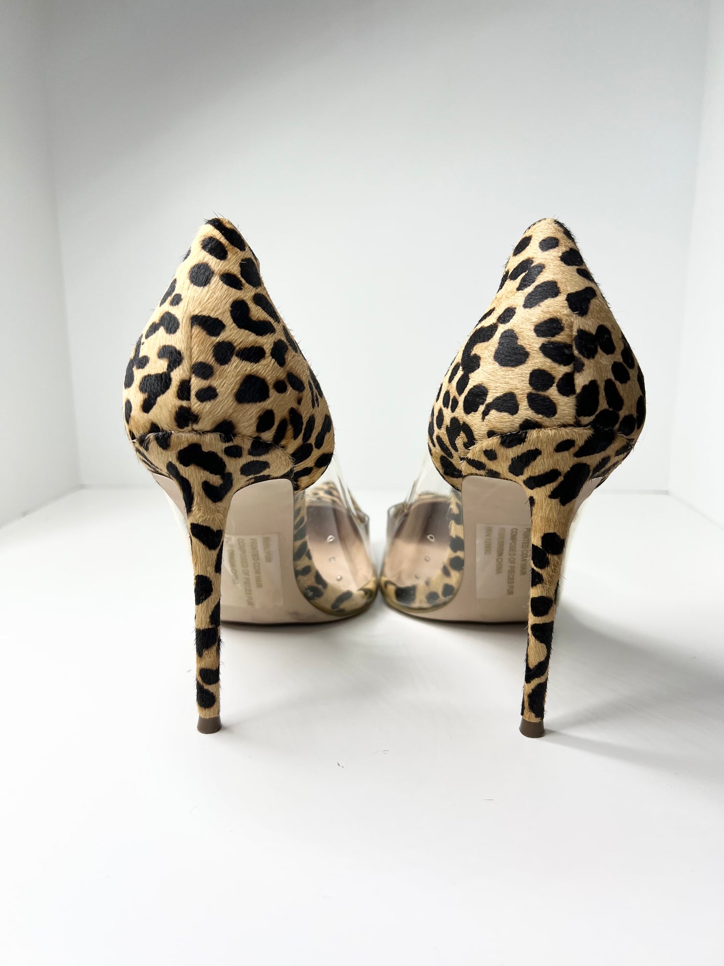 Steve Madden Clear Animal Print Pump Size 10