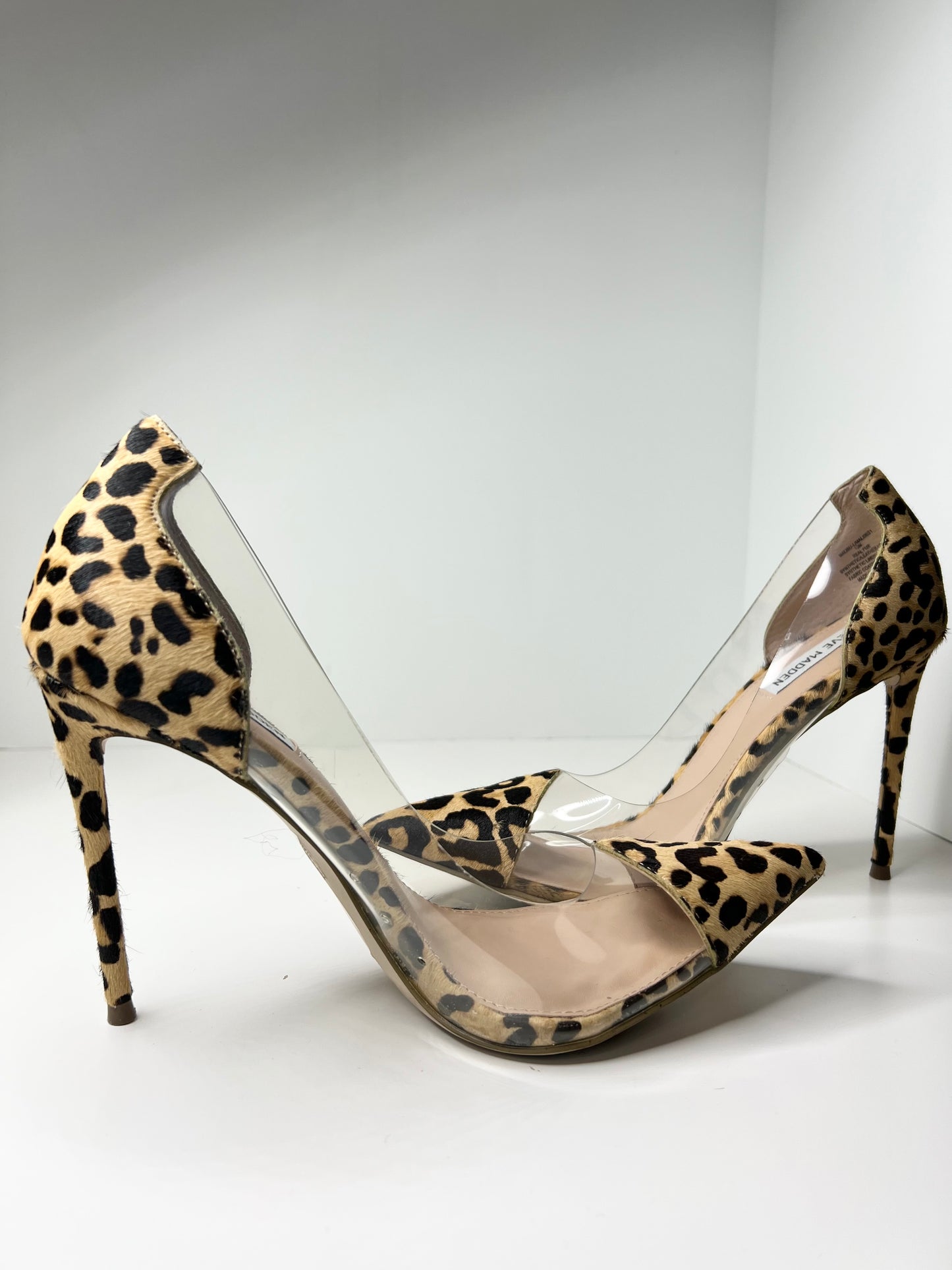 Steve Madden Clear Animal Print Pump Size 10