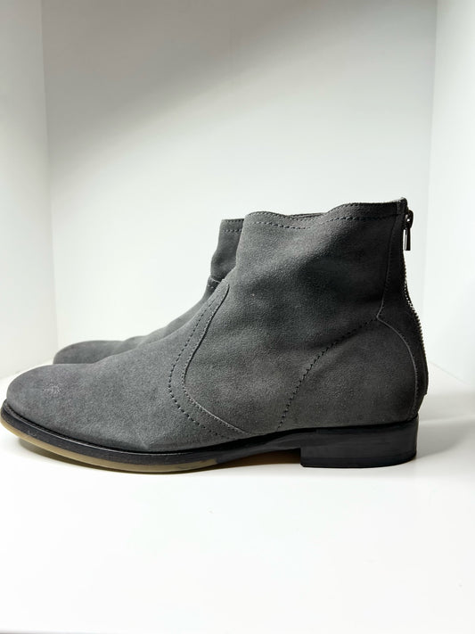 Jimmy Choo Grey Men's Suede Bootie, Size 46