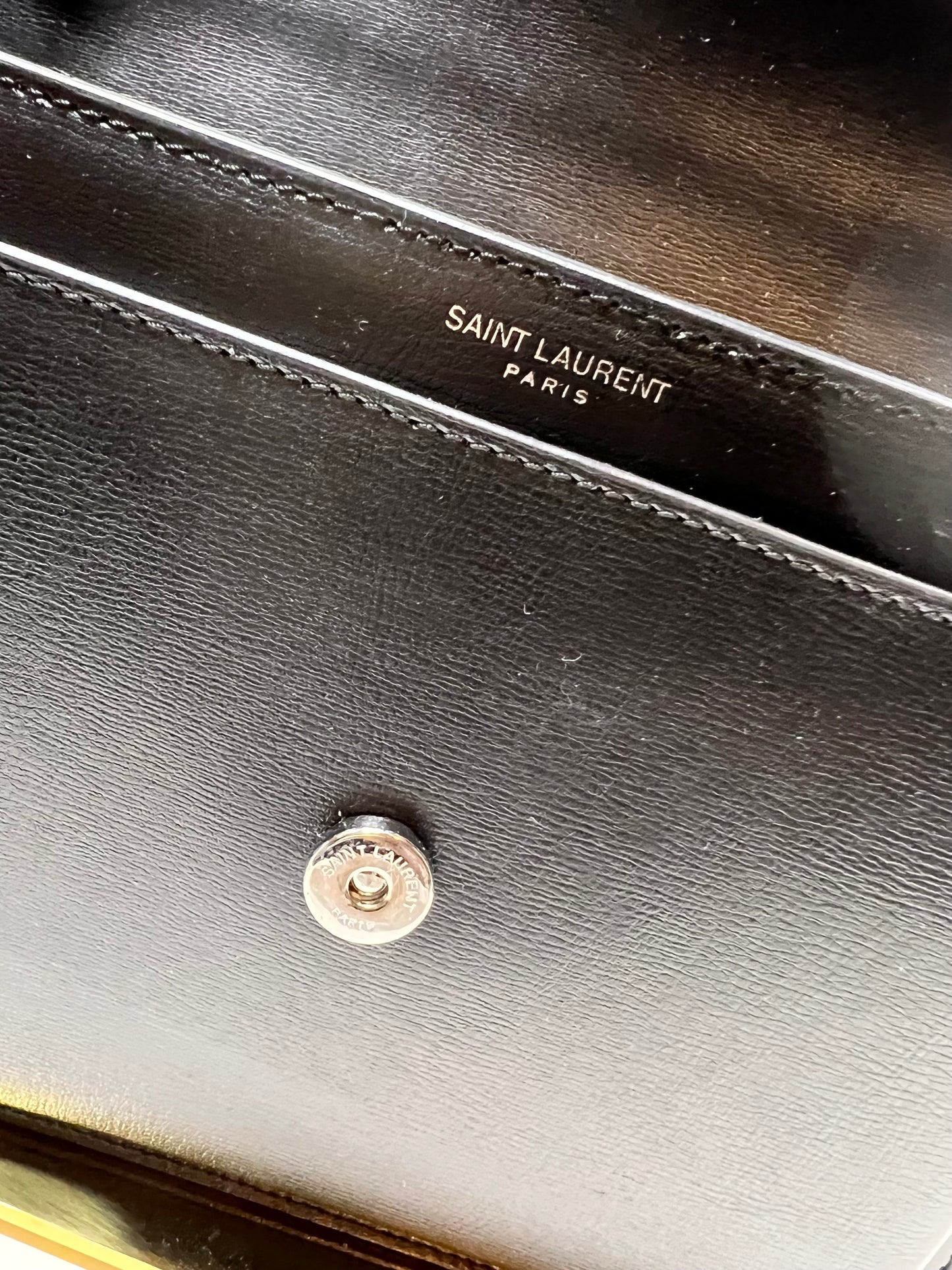 SAINT LAURENT Calfskin Medium Monogram Sunset Black