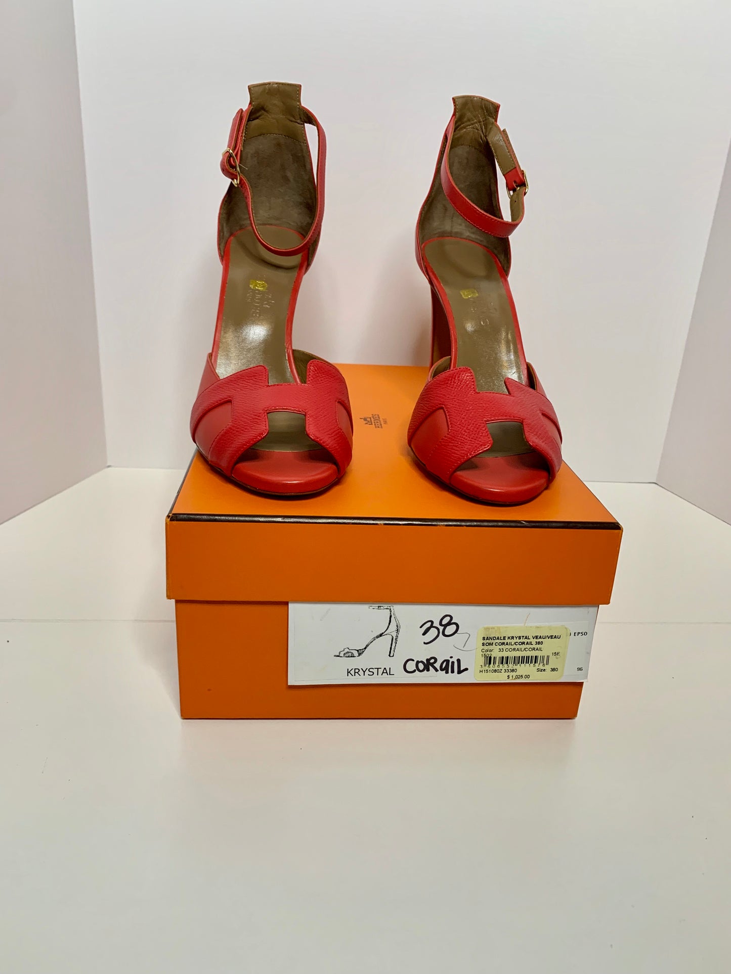 Hermes Krystal Sandals SIZE 38