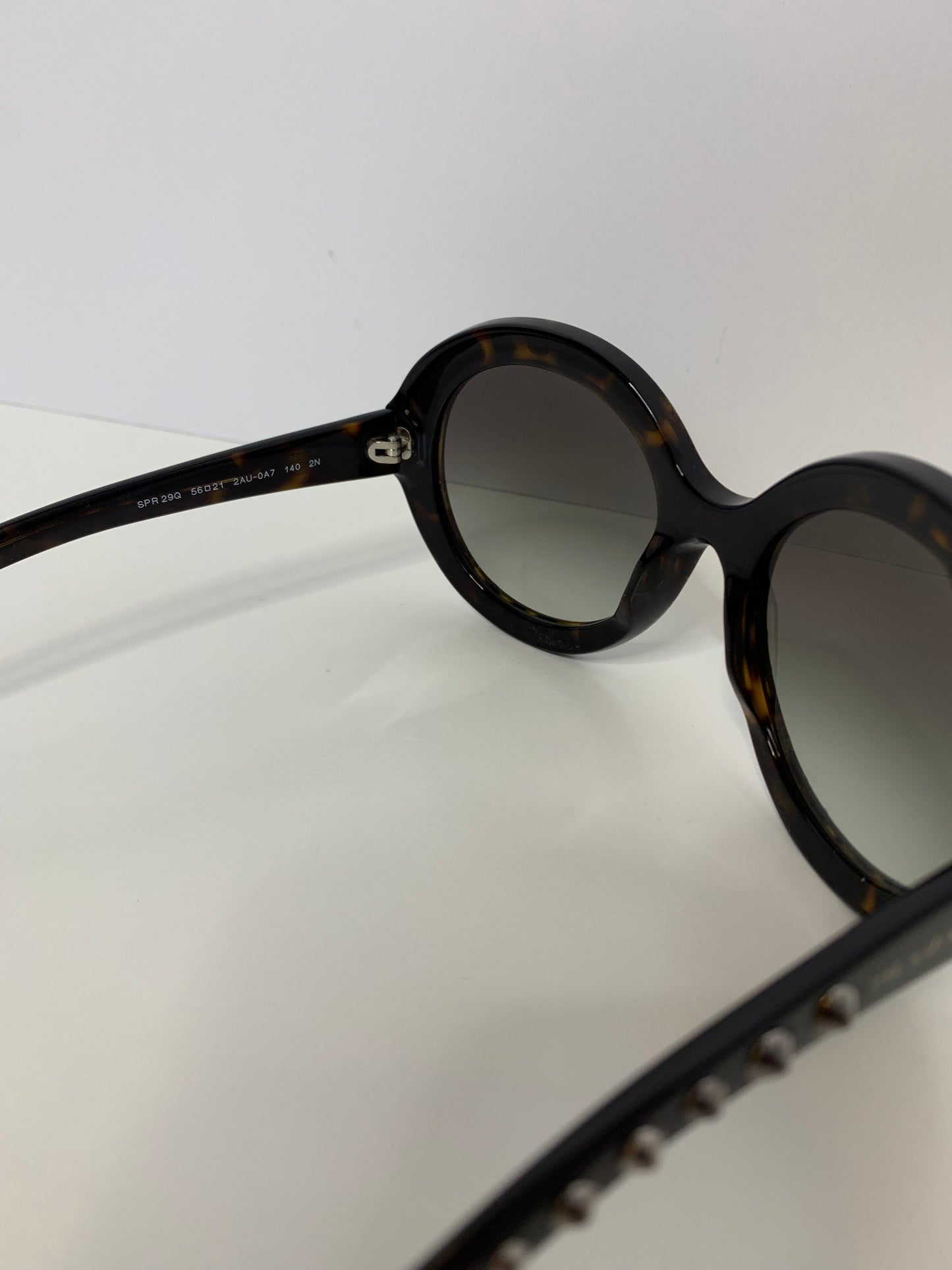 Prada Absolute Ornate Round Oversized Studded Sunglasses