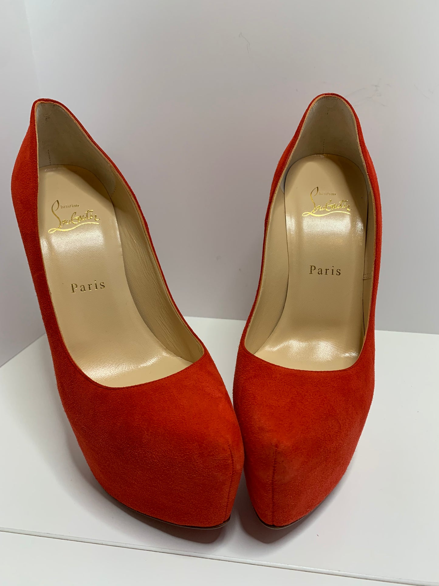 Christian Louboutin Suede Daffodile Platforms Size 39