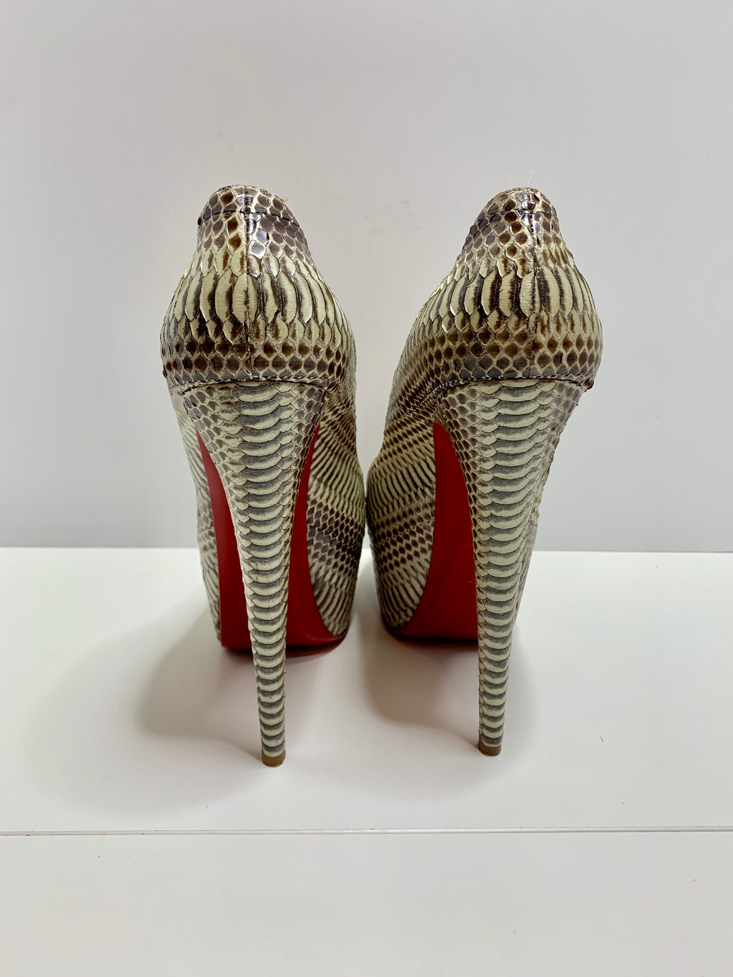 Christian Louboutin Python Daffodile Platform Pumps Size 39