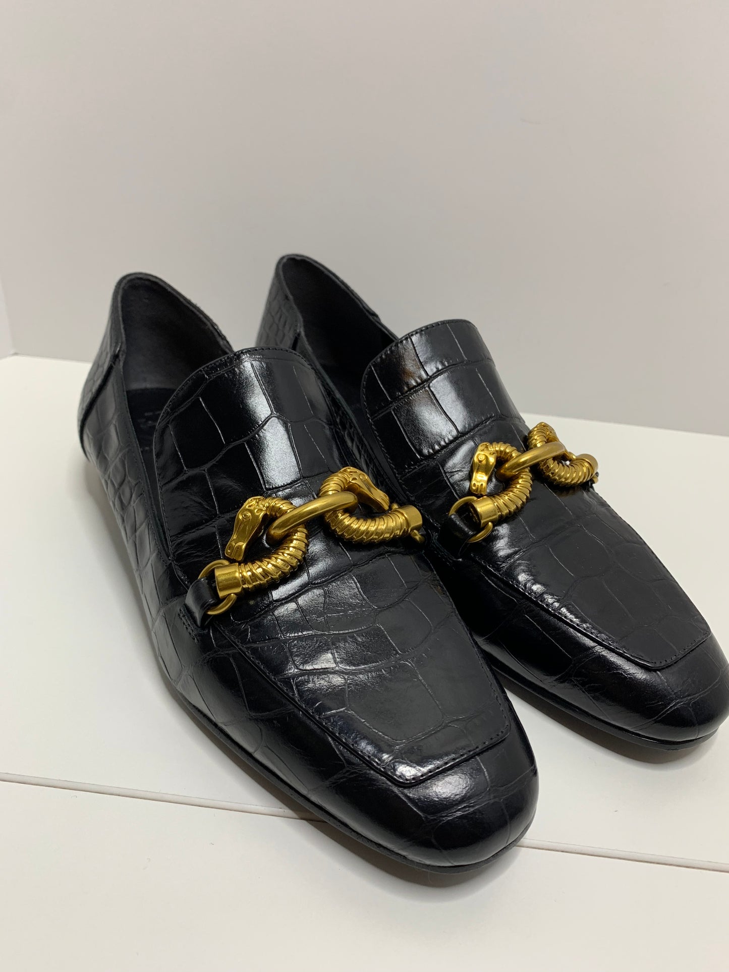 Tory Burch Jesse Croc Embossed Loafers Size 7