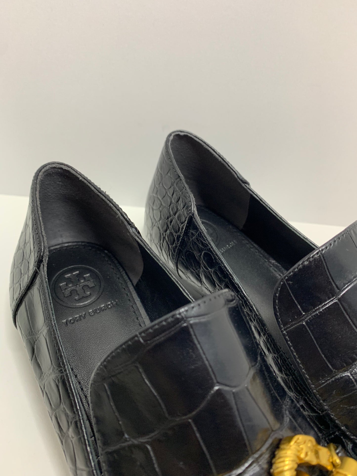 Tory Burch Jesse Croc Embossed Loafers Size 7