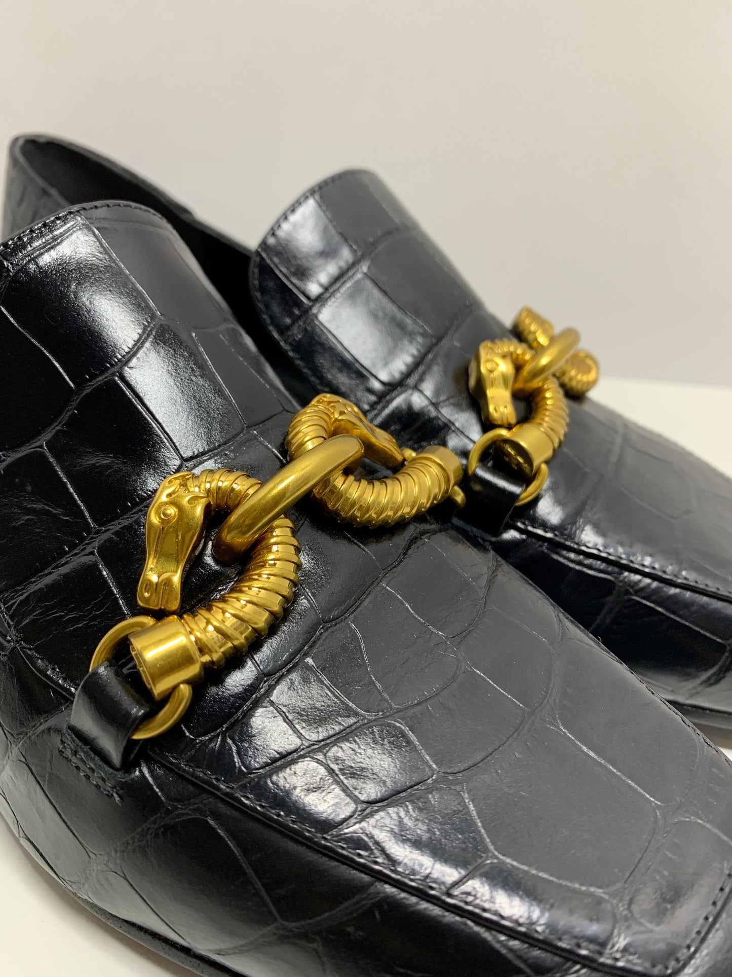 Tory Burch Jesse Croc Embossed Loafers Size 7