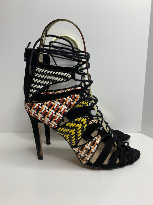 ZARA Woven Ankle Boot Sandals Size 39