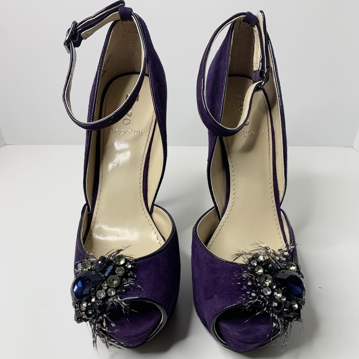 Enzo Angiolini Purple Suede Heels Size 9.5